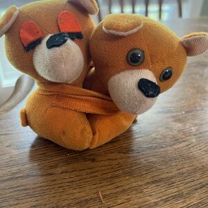 Vintage Lovin’ Couples Wallace Berrie & Co. Adorable Brown Plush BearsToy 1978